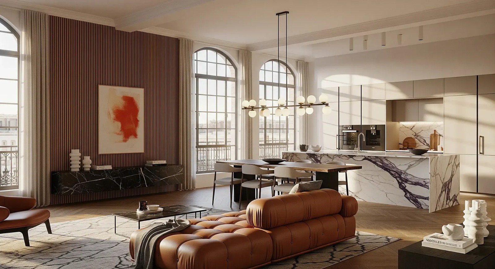 Modern interior design showcase